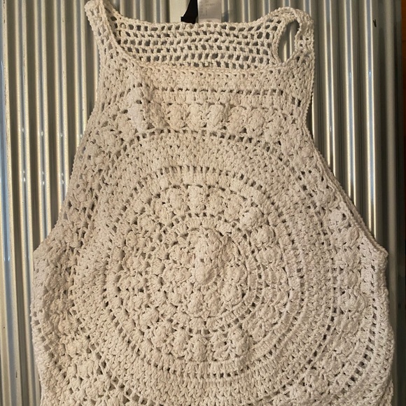 White crochet/lace tank top - Picture 1 of 4